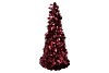 THREE TINSEL BURGUNDY RED 60CM