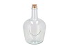 GLASS BOTTLE WITH HOLE/CORK 30X19CM
