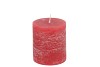 CANDLE RUSTIC PILLAR RED 7X8CM
