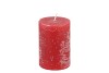 CANDLE RUSTIC PILLAR RED 7X10CM