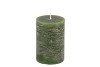 CANDLE RUSTIC PILLAR GREEN 7X10CM