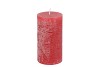 CANDLE RUSTIC PILLAR RED 7X13CM