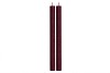 CANDLE RUSTIC DINNER BURGUNDY S/2 3X25CM