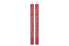 CANDLE RUSTIC DINNER RED S/2 3X25CM