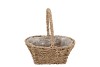 SEAGRASS FLOWER BASKET W HANDLE 25X16X25CM