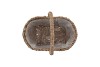 SEAGRASS FLOWER BASKET W HANDLE 25X16X25CM