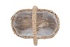 SEAGRASS FLOWER BASKET W HANDLE 26X16X31CM