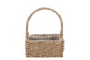 SEAGRASS FLOWER BASKET SQUARE W HANDLE 23X12X30CM