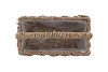 SEAGRASS FLOWER BASKET SQUARE W HANDLE 23X12X30CM
