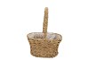 SEAGRASS FLOWER BASKET W HANDLE 24X16X31CM