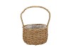 SEAGRASS FLOWER BASKET W HANDLE OVAL 20X14X33CM