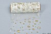 ORGANZA GLITZER CREME/GOLD 12CM PRO 10 METER