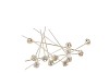 FLOWERMATERIAL DIAMOND PIN SILVER DIA 0.5CM X 6CM SET OF 12