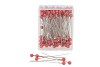 PEARL PINS DIA 0,6CM CHRISTMAS RED SET OF 100