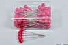 PEARL PINS DIA 1CM CHRISTMAS RED SET OF 100