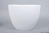 ALMADA BLANC VASE EN CÉRAMIQUE OVALE 39X19X31CM 
