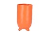 ST TROPEZ ORANGE MAT VASE 12X22CM