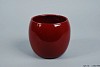 POT ORCHID SPHERE SHADE WINE RED 16X14CM