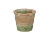 CONCRETE POT OLD GREEN/RED 12X10CM