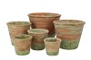CEMENT POT OUD GROEN ROOD 30X24CM NM