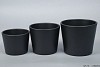 KERAMIEK 3DLG POT ANTRACIET MAT KONISCH 15CM