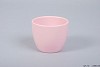 BLUMENTOPF ROSA SILBER MATT 10CM
