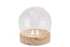 VERRE SUR BOIS BOULE EN VASE 13X13CM
