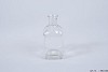 BOTTLE SQUARE CLEAR GLASS 14X6.5CM