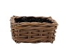 ROTAN SCHAALMAND VIERKANT 20X20X9CM