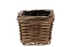 ROTAN POTMAND VIERKANT 18X18X14CM