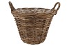 ROTAN TOPF KORB RUND+GRIFF 39X30CM