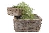ROTAN SCHAAL WHITEWASH VIERKANT 20X20X10CM