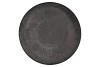 MELAMINE GREY PLATE ROUND 45X6CM NM