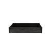 MELAMINE GREY BOWL SQUARE 25X25X3CM NM