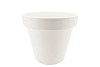 PLASTIC WHITE POT WIDE EDGE 29CM