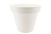 PLASTIC WHITE POT WIDE EDGE 40CM