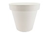 PLASTIC WHITE POT WIDE EDGE 48CM