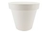 PLASTIC WHITE POT WIDE EDGE 58CM