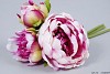 SILK PIVOINES BOUQUET LILAS L24CM
