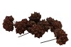 NATURE PINE CONE SPIDERGUM BROWN ON WIRE SET OF 40