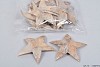 NATURE COCONUT SHELL STAR SILVER 10CM SET OF 20