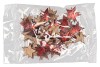 NATURE COCONUT SHELL STAR RED 5CM SET OF 50