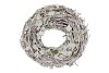 WREATH HOP+LEAF GREY 40X12CM