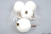 POMEGRANATE ON A WIRE WHITE 8X9CM SET OF 4