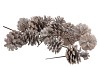 NATURE PINE CONE ON WIRE STONEWASHED SET OF 40