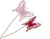 PICK SHINE BUTTERFLY FUCHSIA/PINK 50CM ASS PER 12