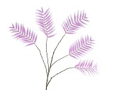 SILK PALM LEAF LILAC 125CM NM