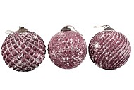 MARBLE RED ORNAMENT 15CM ASS P/1