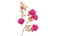 SILK ROSE GOLDIE 5X FUCHSIA 116CM
