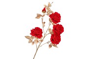 SILK ROSE GOLDIE 5X RED 116CM